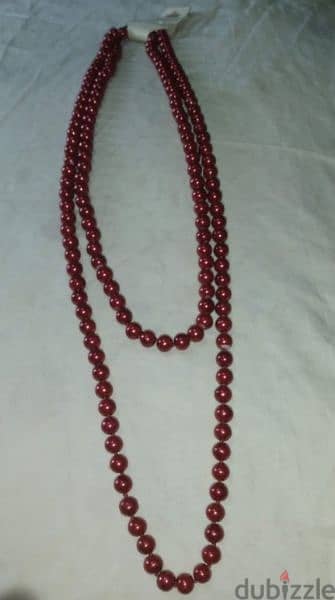 necklace set Vintage red pearl necklace and bracelet 10
