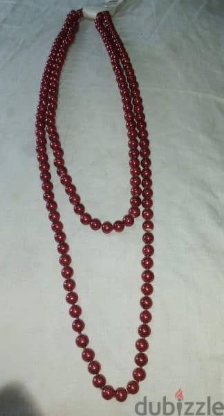 necklace set Vintage red pearl necklace and bracelet 11