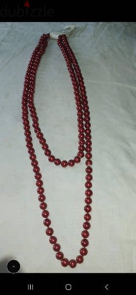 necklace set Vintage red pearl necklace and bracelet 12