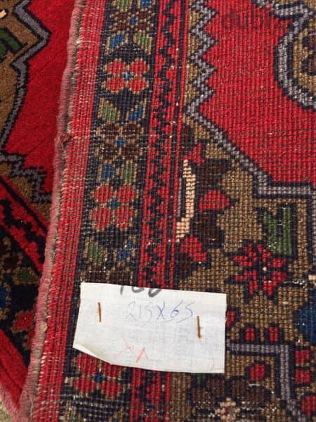 سجادة عجمية. شغل يدوي صوف 215/65. persian carpet. Tapis. Hand made 7