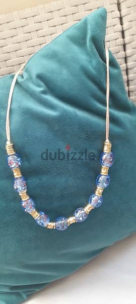 blue necklace