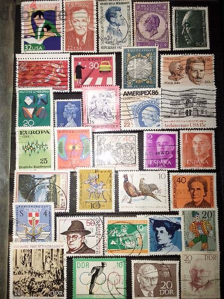1960's world old 32 stamps Lot# SPWD-22 طوابع عالمية من الستينات 1