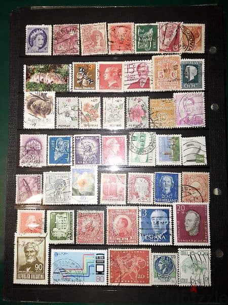 world old 45 stamps Lot# SPWD-23 عدد 45 طابع عالمي قديم 0