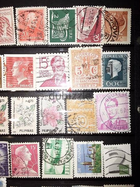 world old 45 stamps Lot# SPWD-23 عدد 45 طابع عالمي قديم 1