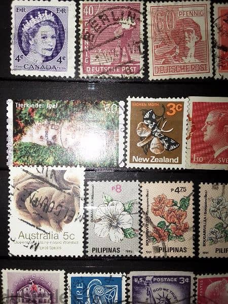 world old 45 stamps Lot# SPWD-23 عدد 45 طابع عالمي قديم 2