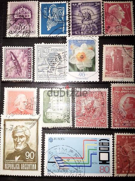 world old 45 stamps Lot# SPWD-23 عدد 45 طابع عالمي قديم 4