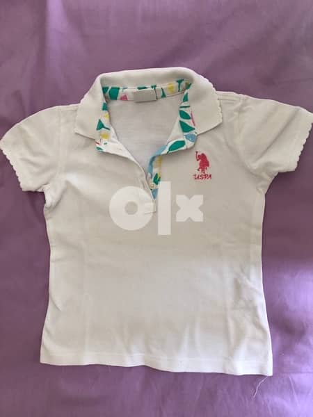 2 pieces US polo, tshirt size 4-5 years, short 5-6 years 1