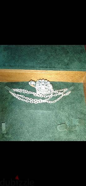 necklace long chain necklace glass transparent pendant 3