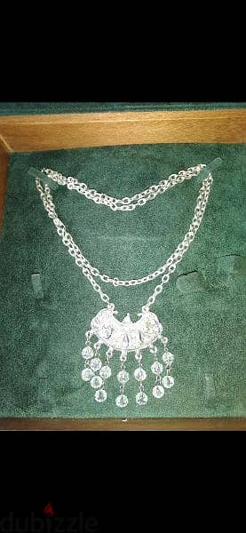 necklace long chain necklace glass transparent pendant 5