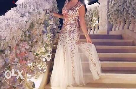 فستان women clothing, evening dress, wedding, Long Gold Dress