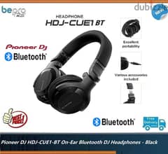Pioneer DJ HDJ-CUE1-BT On-Ear Bluetooth DJ Headphones - Black