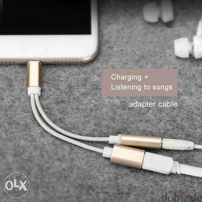Audio Adapter 2 in 1 charging Earphone Cable For iPhone 11 x 7 8 plus 6