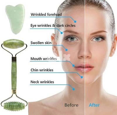 Gua sha & jade roller 3 in 1