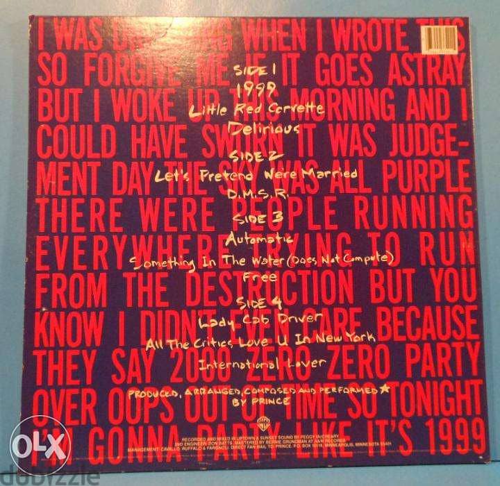 prince 1999 album 2 vinyls 1
