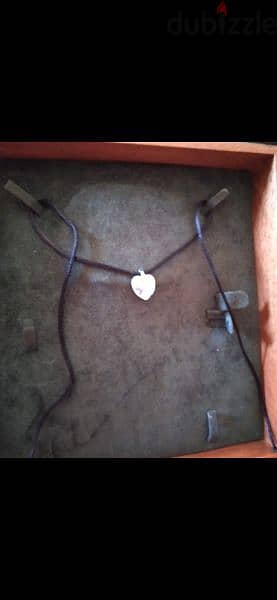 necklace heart shape crystal pendant on satin necklace 2