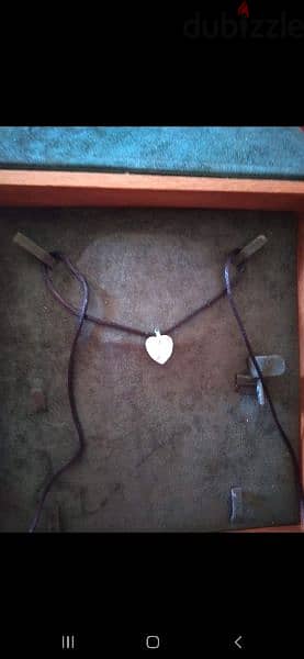 necklace heart shape crystal pendant on satin necklace 4