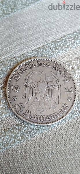German Nazi Silver Memorial Coin for Churech Potesdam year 1934 0