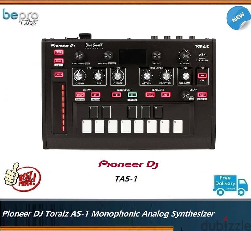 Pioneer DJ Toraiz AS-1 Monophonic Analog Synthesizer 0
