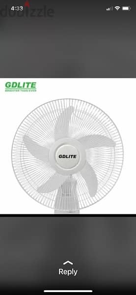 GDLite Rechargeable 18 inch fan battery year 2022 2