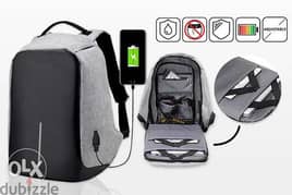 Anti Theft Backpack With USB Port,Water Resistance 0
