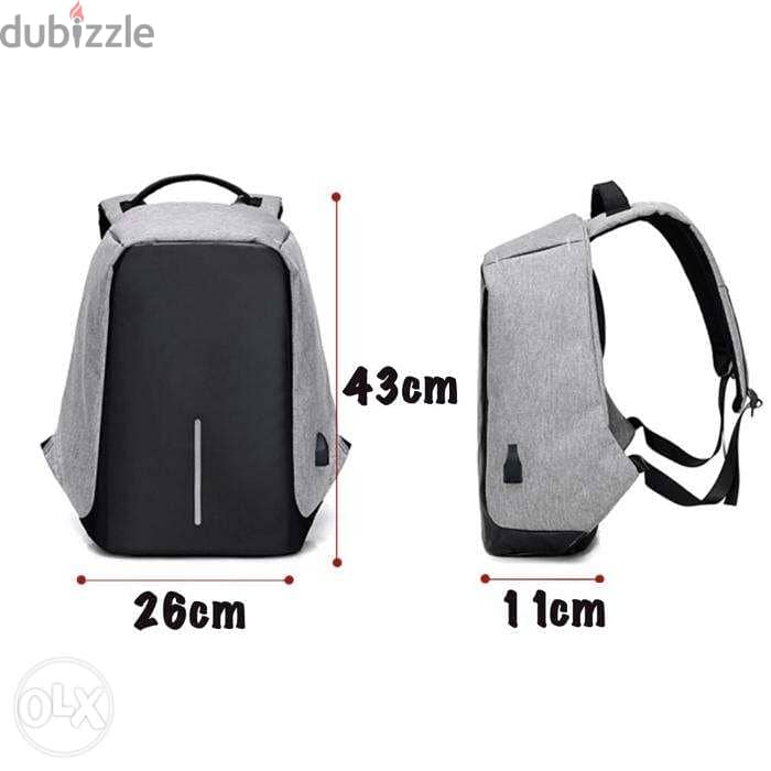 Anti Theft Backpack With USB Port,Water Resistance 2