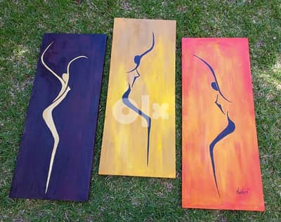 set of 3 paintings