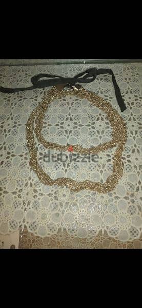 necklace 3a2ed dahabe ma3 ribbon satin high quality 5