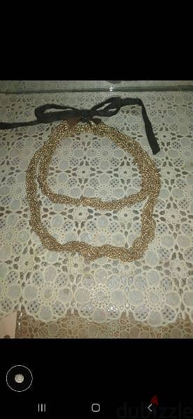necklace 3a2ed dahabe ma3 ribbon satin high quality 6