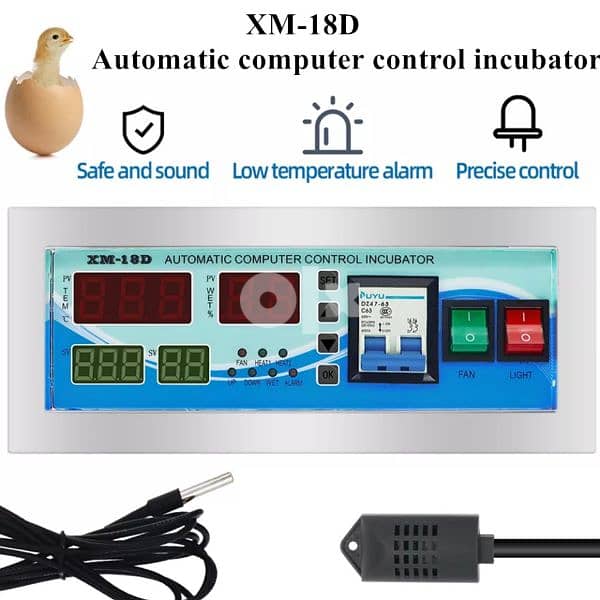 incubator controller كنترول حراره ورطوبة شامل للفقاسة 7