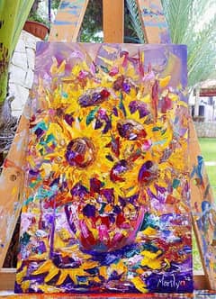 Sunflower painting 0