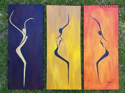 set of 3 paintings