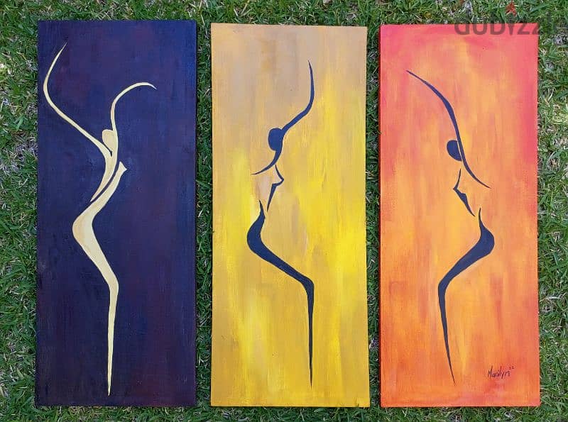 set of 3 paintings 0