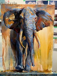 luxurious elephant painting