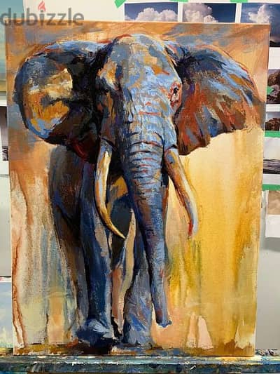 luxurious elephant painting