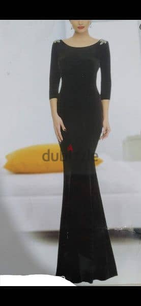 dress long dress maxi black with gold trim shoulders 2