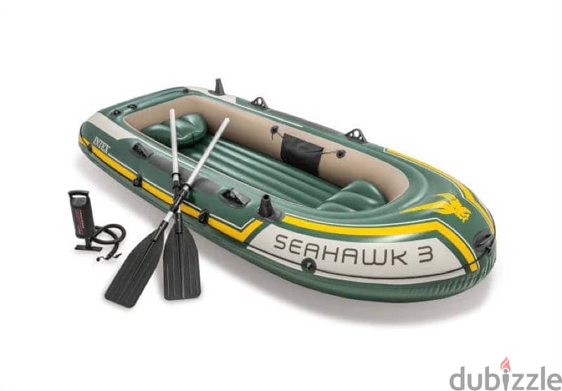 Intex Seahawk 3 Boat Set 295*137*43Cm Beach Army 68380 1