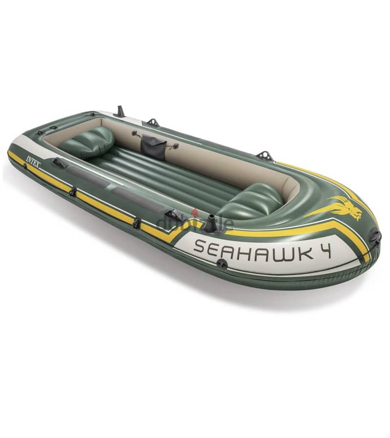 Intex Seahawk 4 Set Inflatable Boat with Oars and Pump 1