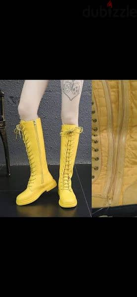 shoes Franco Benetti high boots mustard colour 38/39 only 1