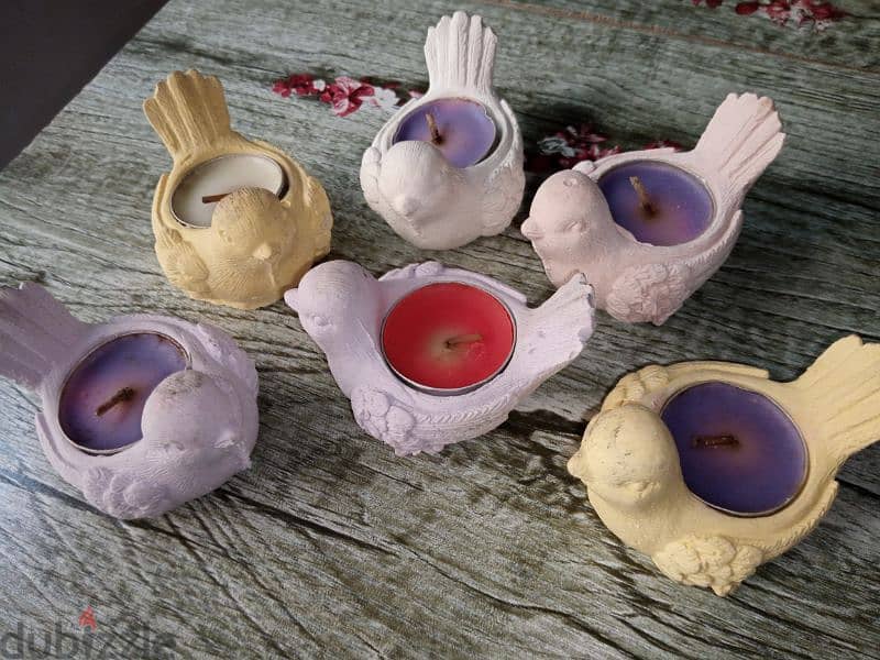 Gorgeous candles bird stand for decoration 3