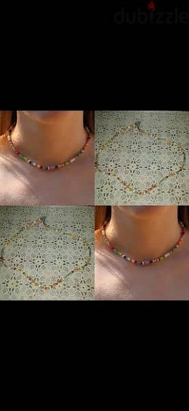 necklace 3a2ed multicoloured kharaz 1=7$ or 3= 15$