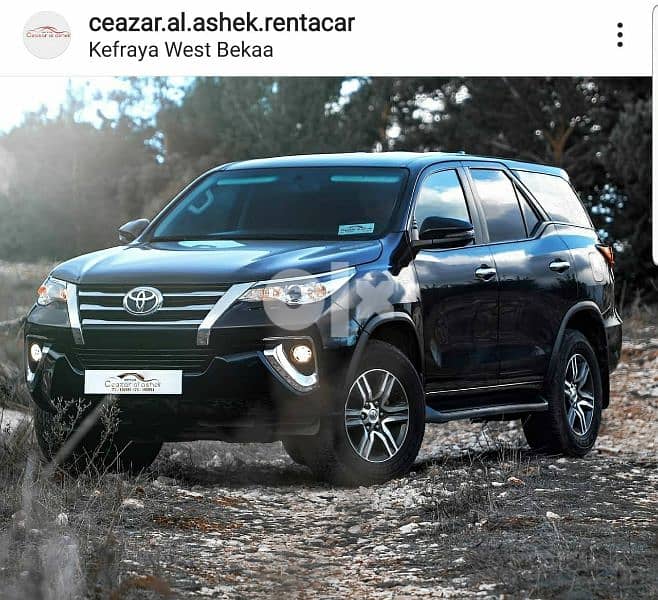 Rent Toyota Fortuner 110$/day long term rental 0