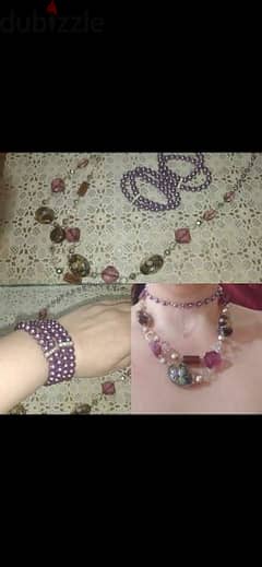 necklace set 3a2ed ma3 esswara purple high quality 0