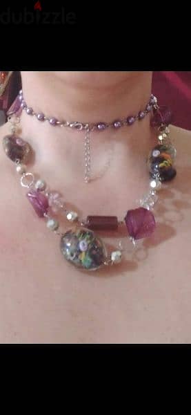 necklace set 3a2ed ma3 esswara purple high quality 1