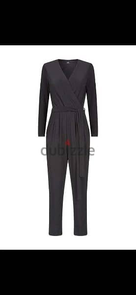 jumpsuit black long sleeve tie front m to xxL terke 4