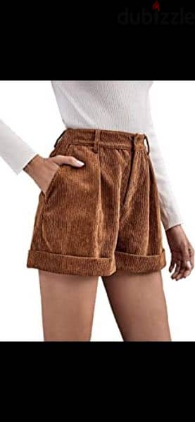 corduroy shorts + belt  بس كحلي باقي s to xL  1=7$ or 3=15$ 2