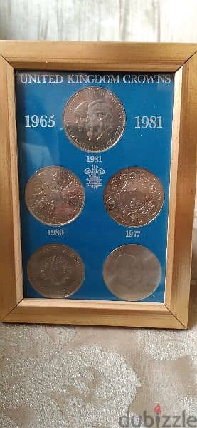 United Kingdom Crown Set Memorial Coins 1965 to 1981 0