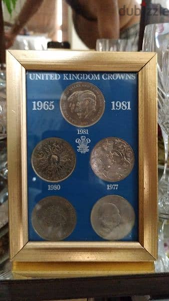 United Kingdom Crown Set Memorial Coins 1965 to 1981 1