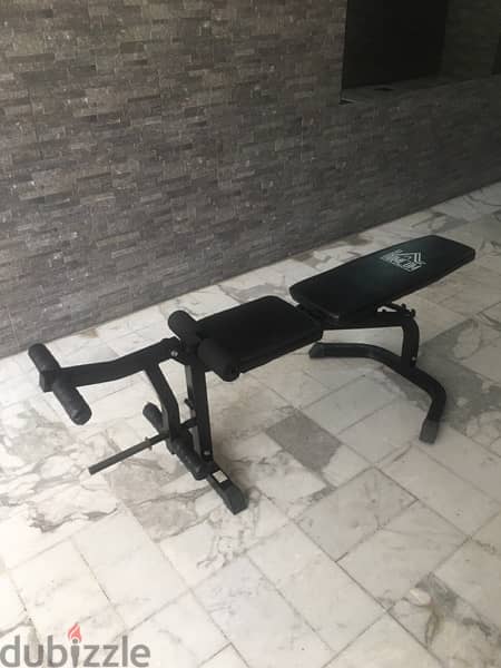 adjustable bench with legs extension and curl like new 70/443573 RODGE 0
