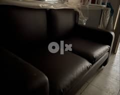 synthetic leather couch - excellent condition