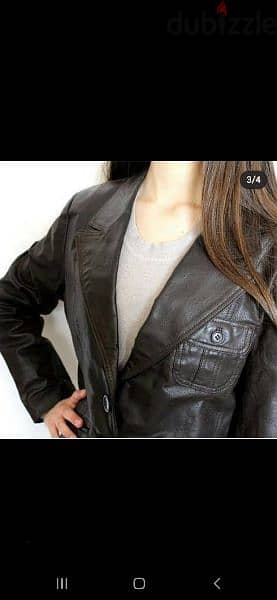 real leather jacket brown s to xL 1